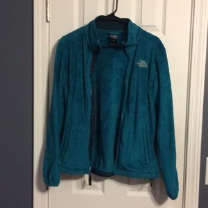 The north face turquoise zip jacket